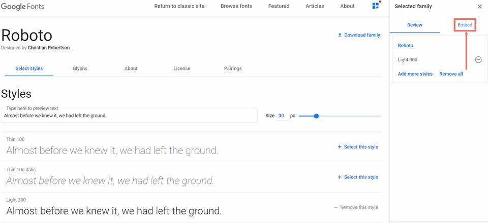 Как подключить собственный шрифт к форме 5