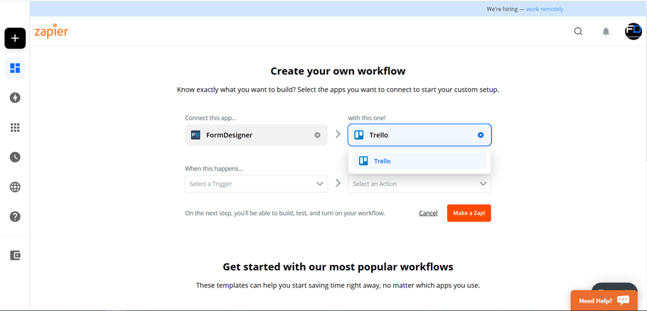 Подключите FormDesigner к сотням других приложений с помощью Zapier 2