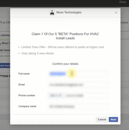 Контактная форма как часть таргетированной рекламы 17