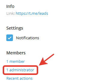 Информация о канале telegram