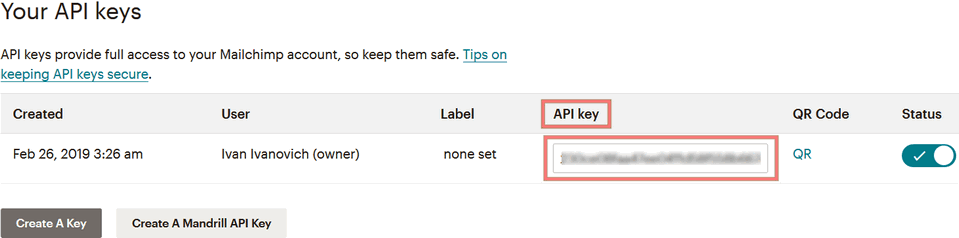 Модуль Интеграции MailChimp 7
